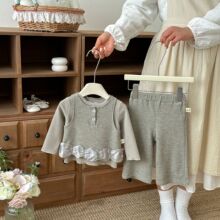 新款女童宝宝套装春季软糥韩系背心打底衫潮童装婴幼儿长裤三件套