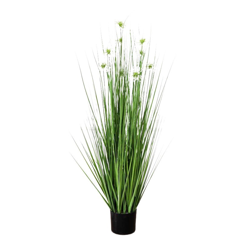 Árbol artificial papiro verde planta bonsai nórdico verde planta de piso casa decoración interior Reed pot