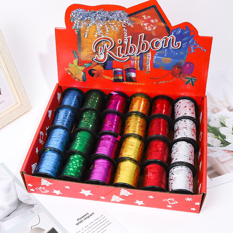 Transfronterizo Amazon popular en caja Festival de Navidad embalaje cinta láser fit impresión