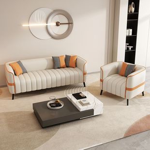 Customized Nordic Simple Small Apartment Sofa, Two-Seater and Three-Seater Combination, Small Sofa for Living Room, Rental Apartment, Washable Cover, Cross-Border