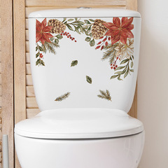 外貿聖誕節聖誕元素貼紙兒童房馬桶貼家居裝飾牆貼自粘批發跨境