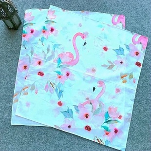 Flamingo Print Thick Square Scarf Source Factory Supports Personalized Custom Gifts, Handkerchiefs, Event Supplies, Cotton Handkerchiefs
