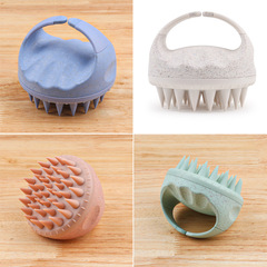 Factory wheat straw wash hair brush matte surface massage brush sanding hair wash cleaning brush cross-border e-commerce wholesale
