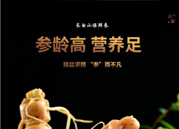 Fresh Changbai Mountain Ginseng Ren Shen Whole Root for Wine Infusion and Soup Making Gift Box quality and texture