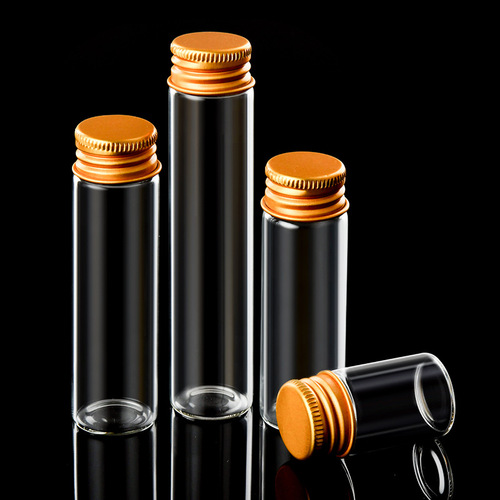 22mm diameter screw-cap tube bottle, transparent high borosilicate dispensing bottle, wish bottle, candy flower tea bottle, cordyceps agarwood bottle