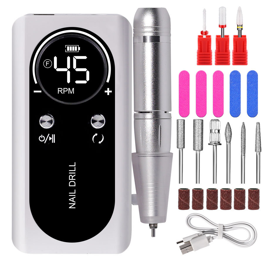 Nueva amoladora de uñas transfronteriza, amoladora de uñas profesional, descargador de uñas eléctrico, herramienta de amoladora de uñas inalámbrica de almacenamiento