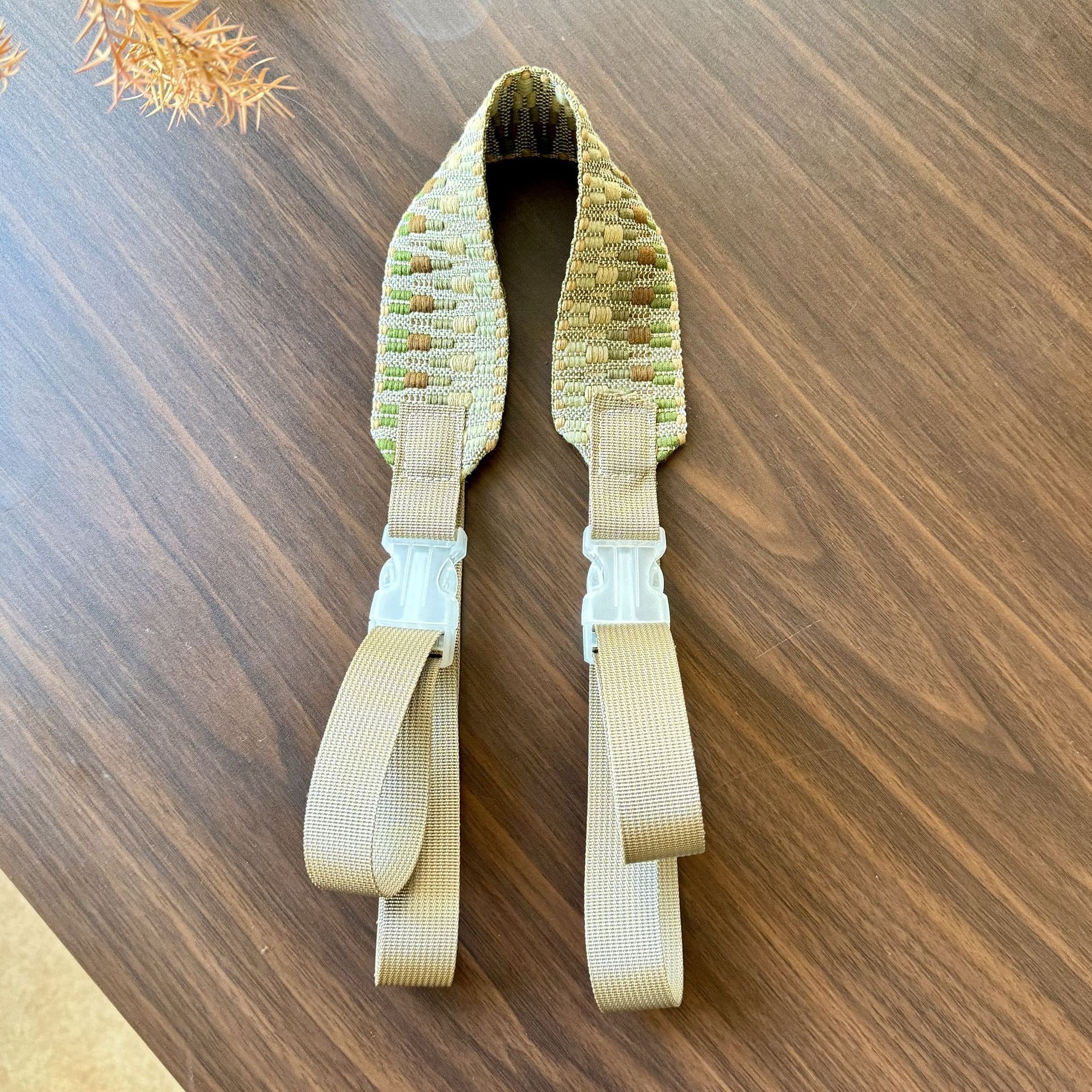 옐로우 커피 도트 와이드 숄더 스트랩