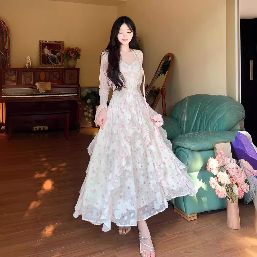  夏  M-4XL 大きいサイズ カーディガン ワンピース