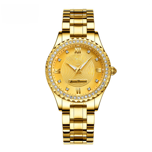 Watch Manufacturer Wholesale Nibosi Women's Casual Steel Strap Couple's Watch Waterproof Night Light Diamond-studded English Watch
