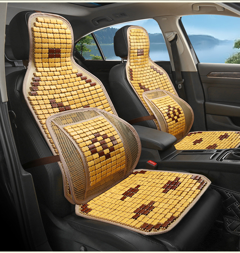 Cross-Border Supply of Car Bamboo Seat Cushions, Single-Piece Bamboo Cooling Mats, Ice Mats, Rear Seat Ventilation, Suitable for Long Sitting, Universal for All Seasons