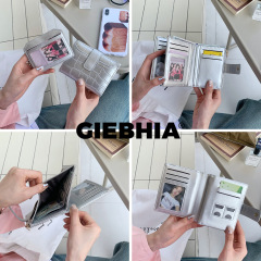 韓国の新しいスタイルの女性のストーンパターンショートウォレットシンプルな 80% off 折りたたみジッパーマルチカードスロットレザーウォレット