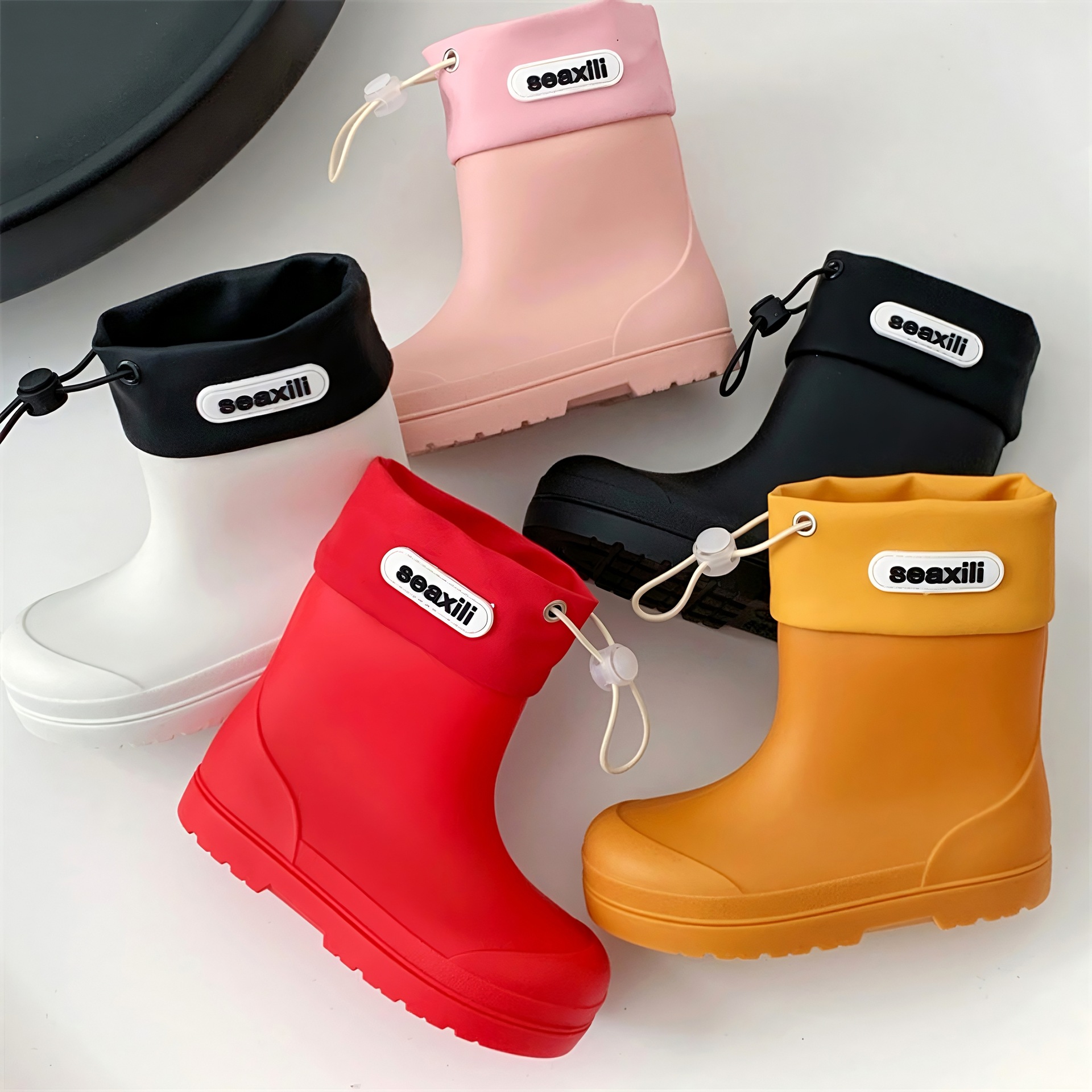 New Popular Children's Rain Boots Cross-Border Small Children Boys Lightweight Waterproof Anti-Slip Girls Outdoor Wear Kindergarten Water Shoes