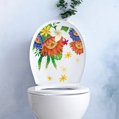 旅康MT34005鮮艷花朵馬桶貼創意防水花卉貼紙自粘裝飾衛生間浴室