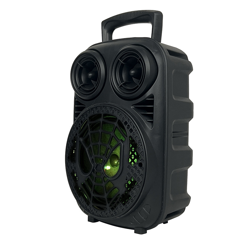 Mini K-Single de 6.5 pulgadas altavoz de sonido portátil con micrófono cableado de luces para entretenimiento personal