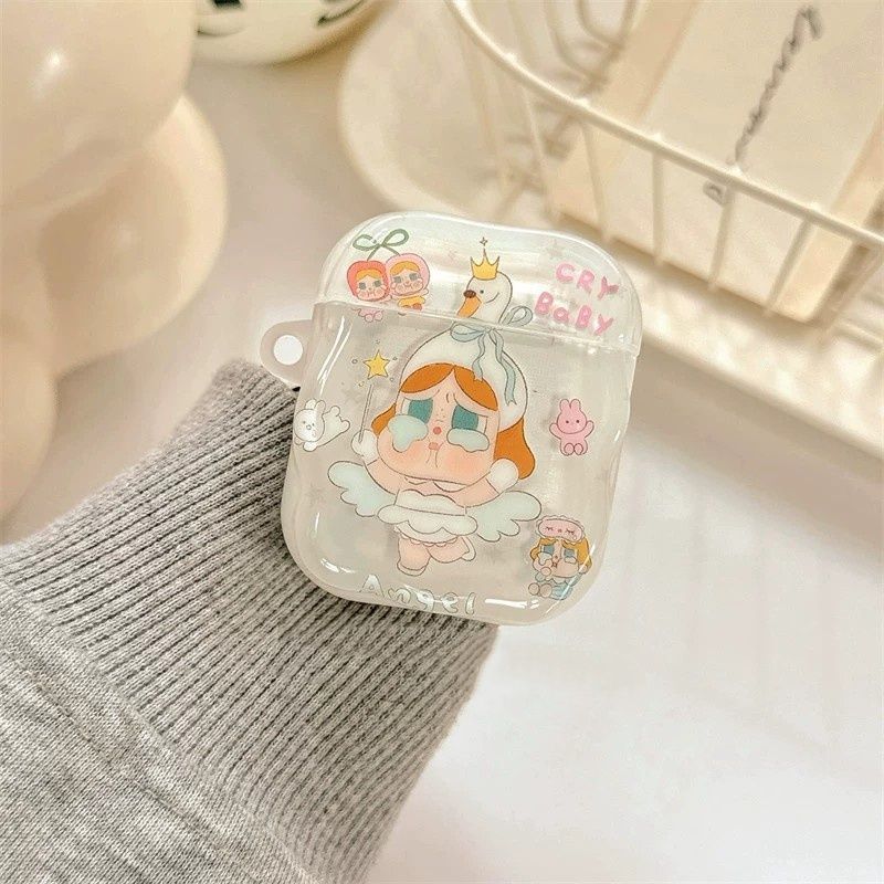 Angel Cry Baby es adecuado para airpods 4 generación, estuche de protección bluetooth airpodspro3 auriculares huaqiangbei 5 generación