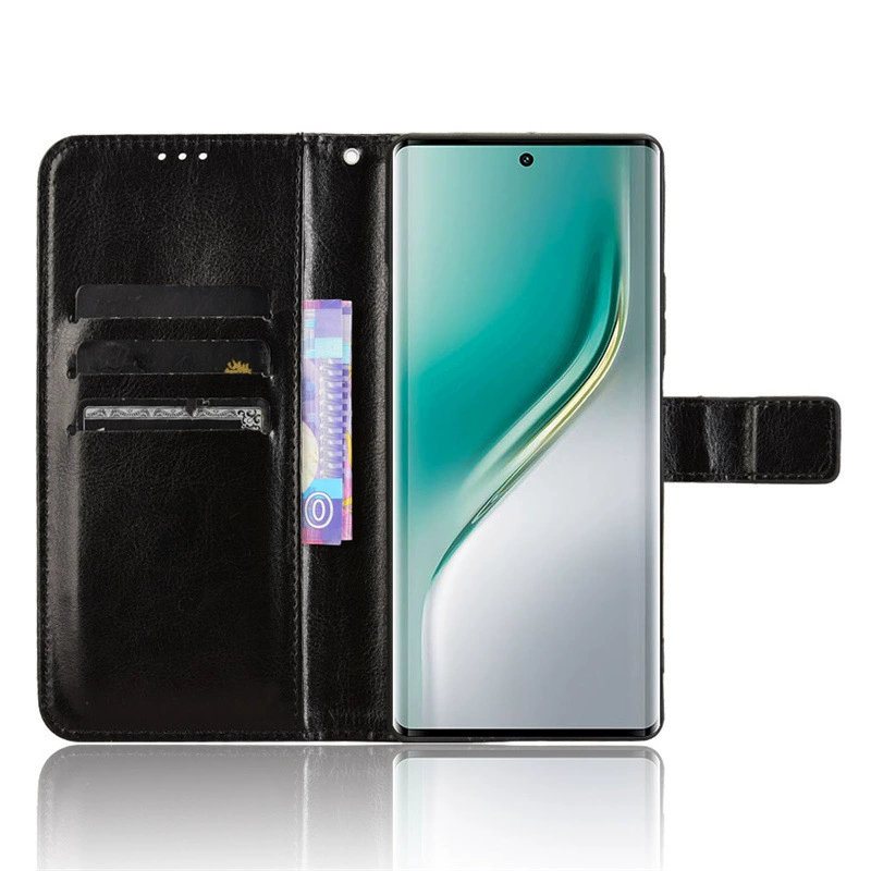 Чехол для мобильного Tecno Camon 40 Pro/Premier с кобурой для карт, кожа Crazy Horse, кожаный чехол с крышкой, чехол с откидной крышкой
