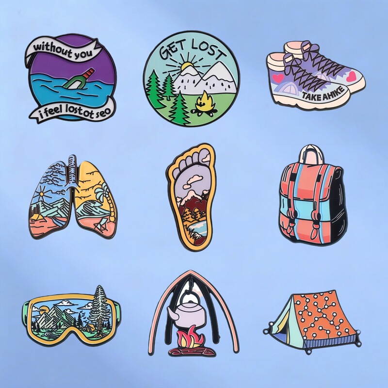 Creative Outdoor Camping Cartoon Brooch Badge Hiker Gift Clothes Backpack Hat Small Accessories Ready Stock Wholesale Creative Outdoor Camping Cartoon Brooch Badge Hiker Gift Clothes Backpack Hat Small Accessories Ready Stock Wholesale