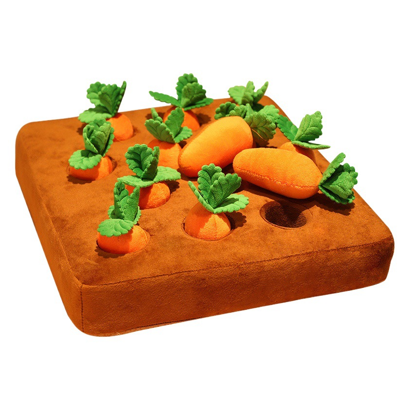 En stock transfronterizo bebé educativo rábano tirando de juguete de peluche padre-hijo interactivo al por mayor granja vegetal piso simulación muñeca