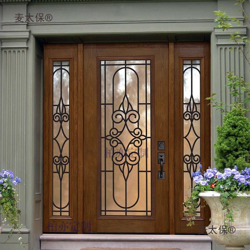 Villa-Style Entrance Door, Vintage Solid Wood Door, Natural Wood Door, Composite Door, Front Door, Glass Door, Back Door, Metabo