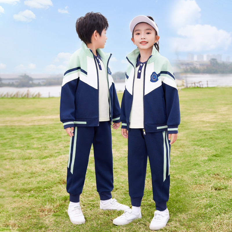 Primary School Uniforms, Spring and Autumn Sports Games, Children's Short-Sleeved Class Uniforms, Kindergarten Uniforms, Spring and Autumn Suits, Three-Piece Set Primary School Uniforms, Spring and Autumn Sports Games, Children's Short-Sleeved Class Uniforms, Kindergarten Uniforms, Spring and Autumn Suits, Three-Piece Set