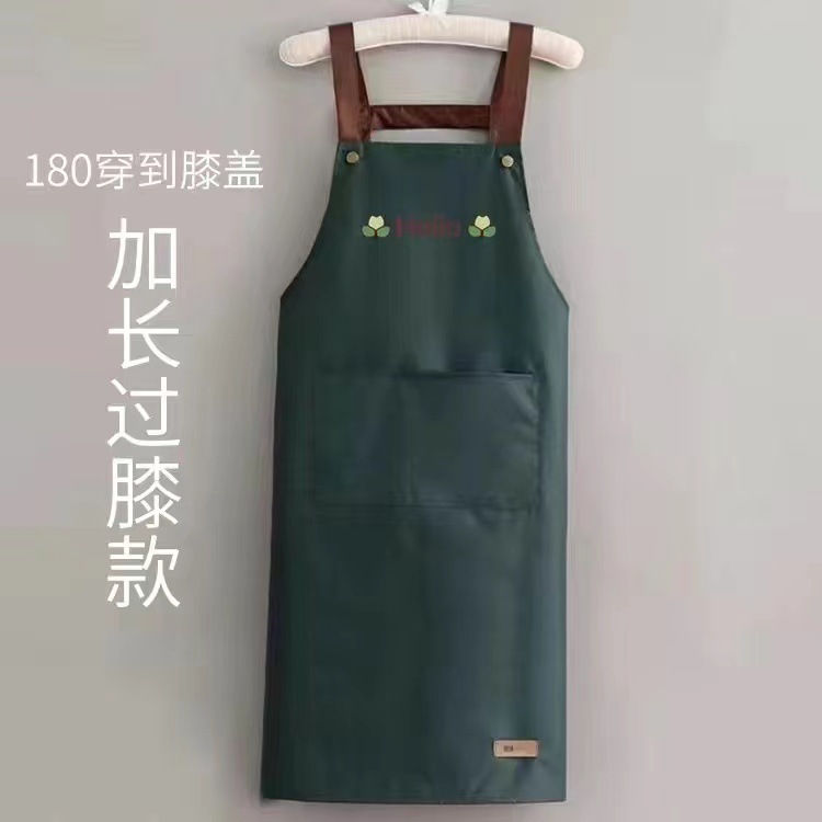 エプロン家庭用キッチン防水防油作業服ロゴ印字カスタム女性夏の薄い飲食物が腰を囲んでいる|undefined