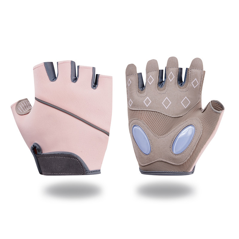 Deportes medio dedo silicona líquida guantes protectores de fitness cuerda saltar yoga transpirable engrosada almohadilla de palma resistente al desgaste antideslizante dedo abierto