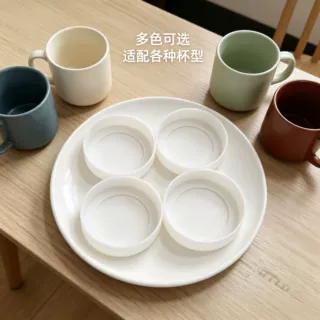 定制多尺寸硅胶杯托杯底防刮水杯套防滑玻璃杯保护套防烫硅胶杯垫