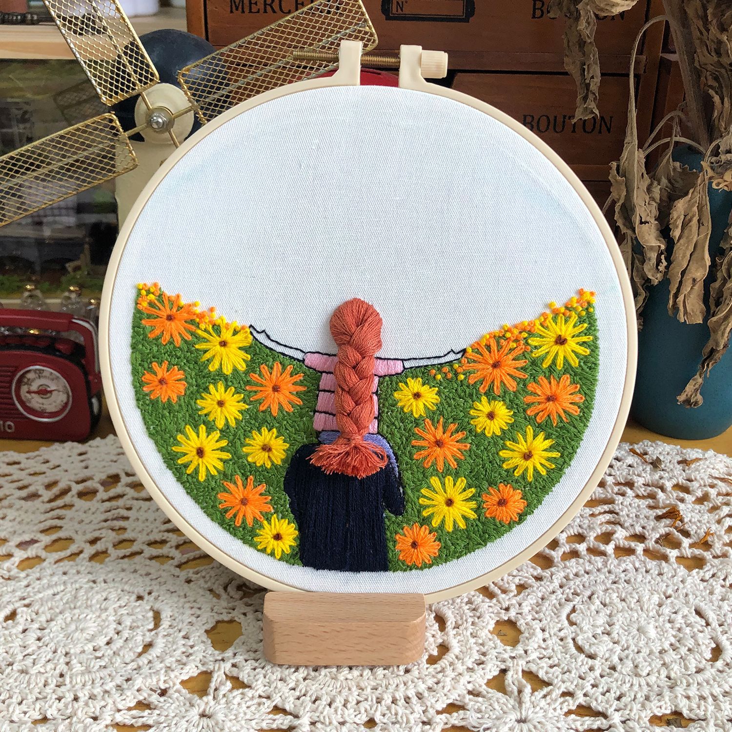 Nuevo regalo del Día del Padre bordado DIY hecha a mano nuevo material kit de productos semiacabados en stock de tela principiante