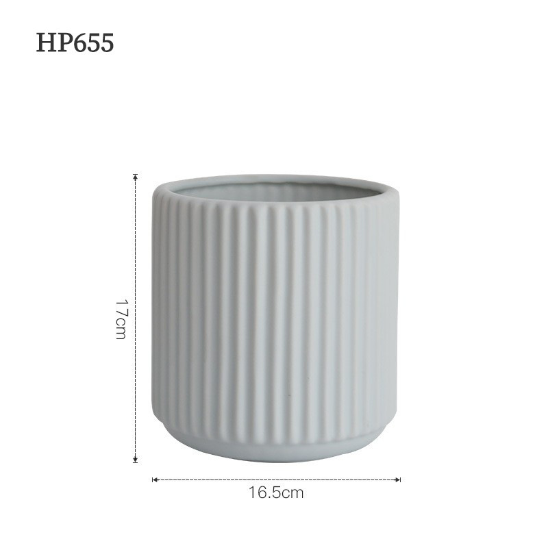 Nórdico patrón vertical de cerámica seca florero decoración simple sala de estar TV gabinete mesa de comedor entrada hogar Decoración suave