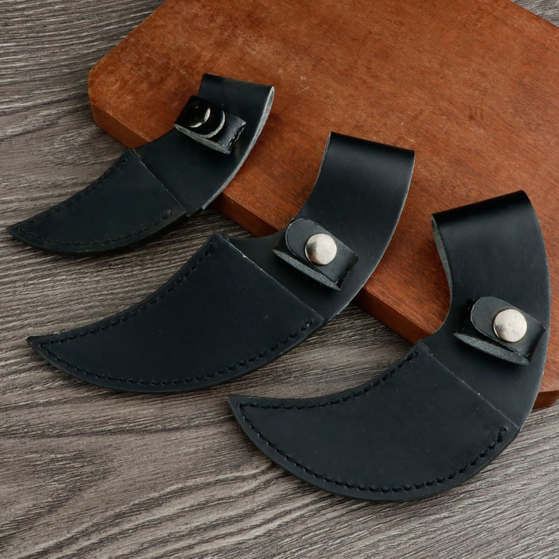 厂家直供多款PU刀套水果刀套通用黑色刀套便携户外小刀保护皮套