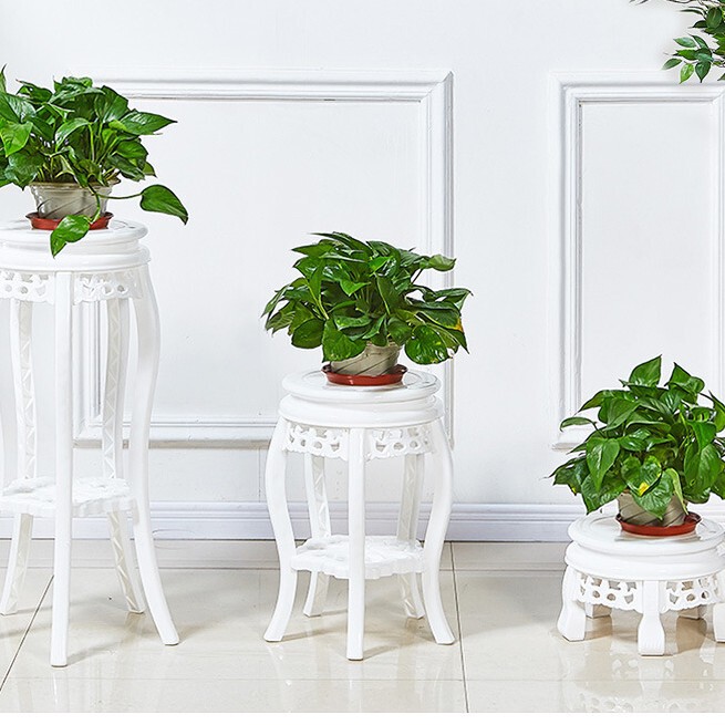 家庭用ラウンド中国花スタンド屋内リビングルームポトス水槽植木鉢スタンドバルコニー床置き多層フラワースタンド|undefined