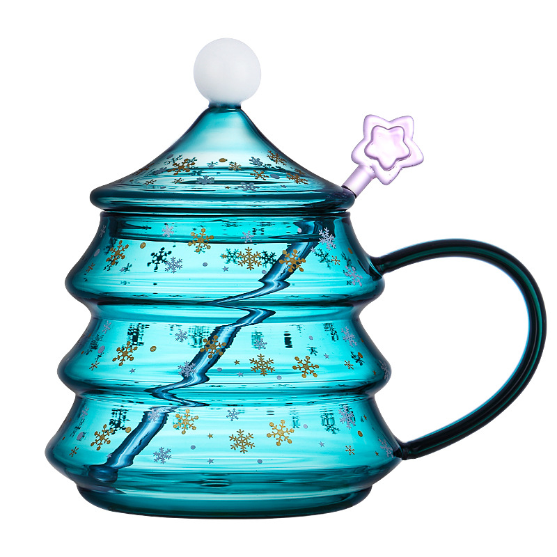 Cerezo que cambia de color en vidrio botella de agua fría taza de agua traje hogar de gran capacidad resistente al calor agua hervida botella de agua fría