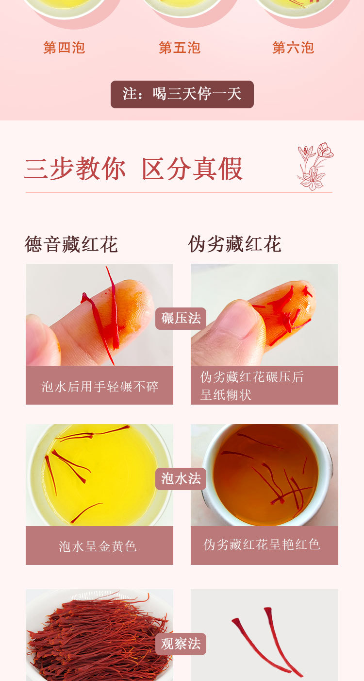 Premium Saffron Threads Zang Hong Hua 3g Gift Bottle Culinary Herbal Spice quality and texture