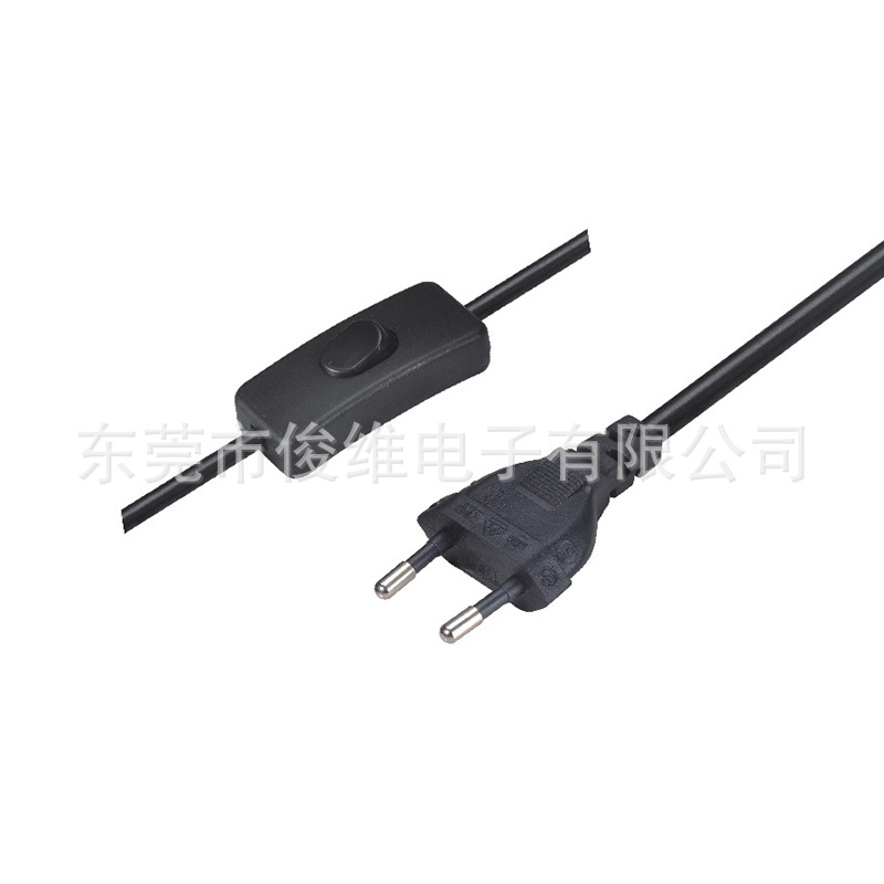 AC电源线 插头线 欧规 欧标 德国 带线卡扣  生产厂家低价批发