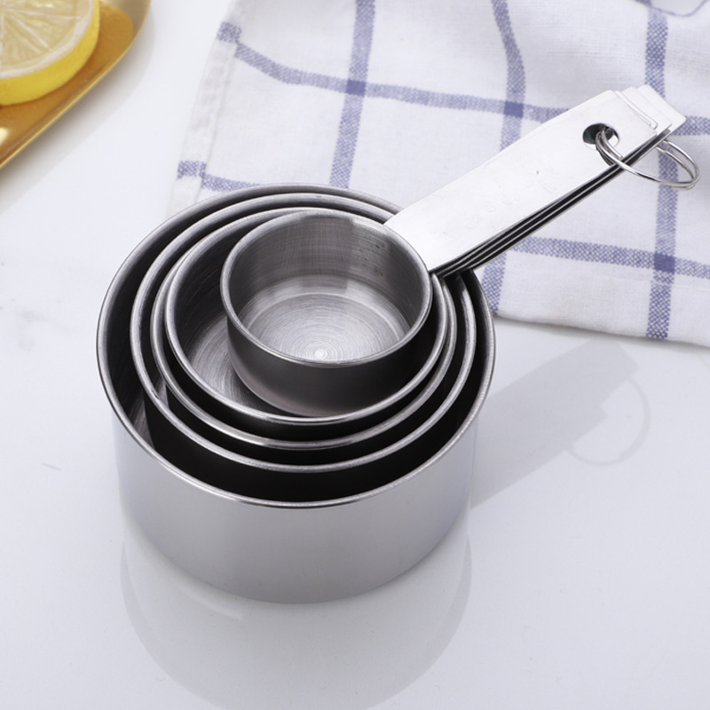 Cuchara de medición cuchara de taza de medición cuchara de leche en polvo de cocina postres herramientas de horneado de acero inoxidable set de café cuchara de medición con cuchara de medición