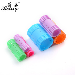 Cross-border hot-selling cylindrical plastic hair curling cylinder does not hurt lazy bangs curling hair artifact