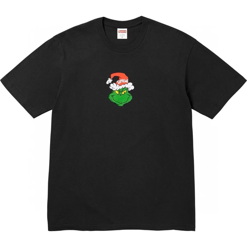 ヨーロッパとアメリカのトレンディなブランド 270 グラム純綿ストリート Sup レタールーズ半袖 Tシャツ男性と女性のクラシックプリントジョイント Tシャツ夏|undefined