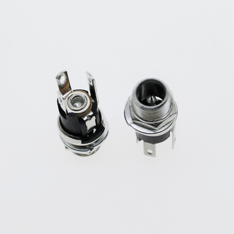 DC-025M extended thread nut DC power socket female terminal + DC male connector with lock 5.5x2.1/2.5