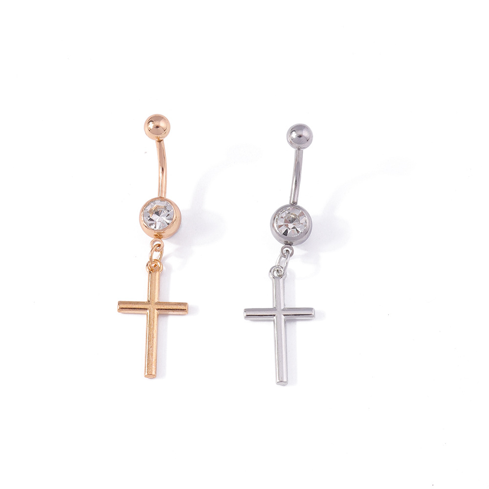 Cross Belly Button Piercing Set Personalized Summer Jewelry_voghion.com