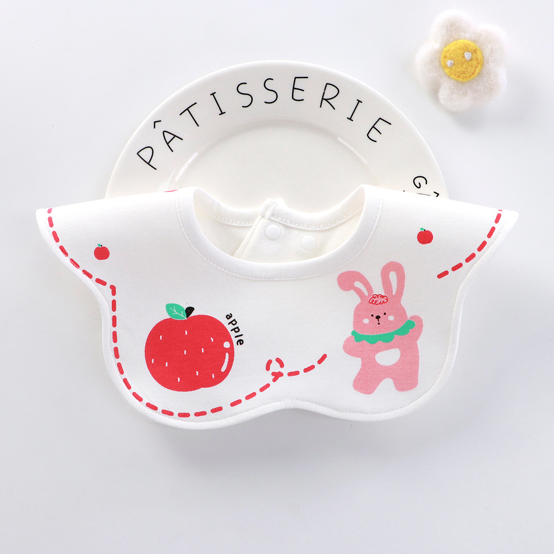 Babero para bebé toalla de saliva para bebé algodón impermeable recién nacido a prueba de vómitos babero para comer 360 grados rotación primavera y verano