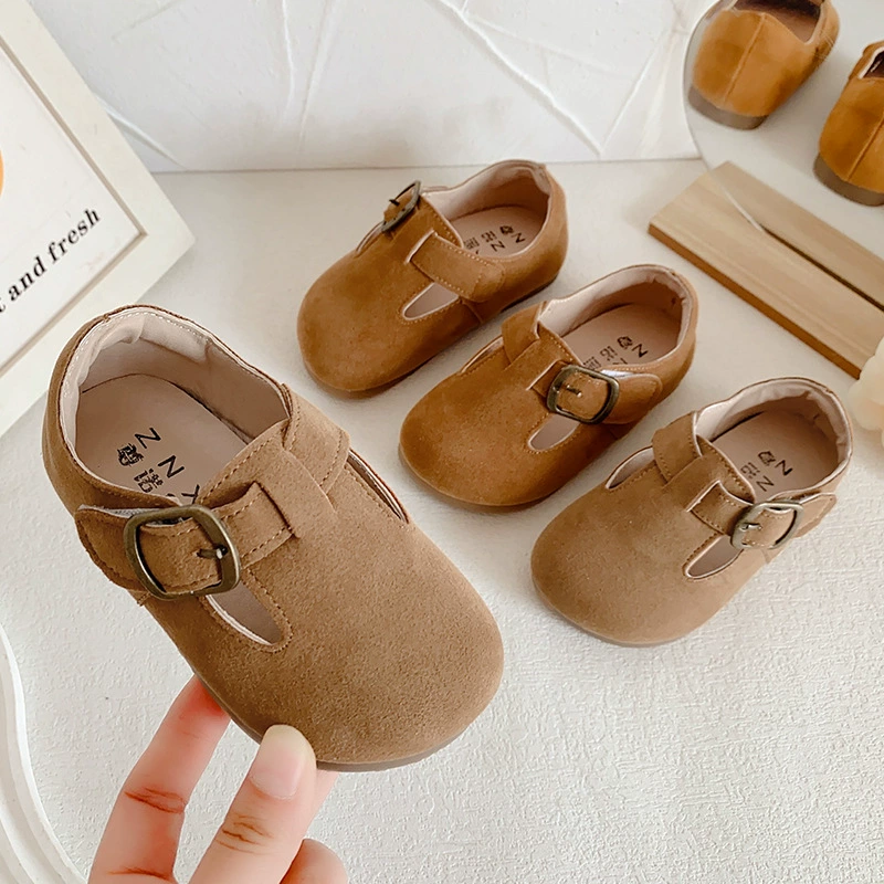 Корейские детские ботинки Birken осень-зима для девочек ретро маленькие кожаные ботинки для мальчиков в британском стиле