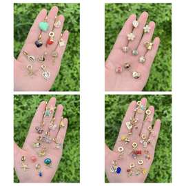 电镀18k真金 吊坠托珍珠散珠花托挂件手工DIY 耳饰项链半成品饰品