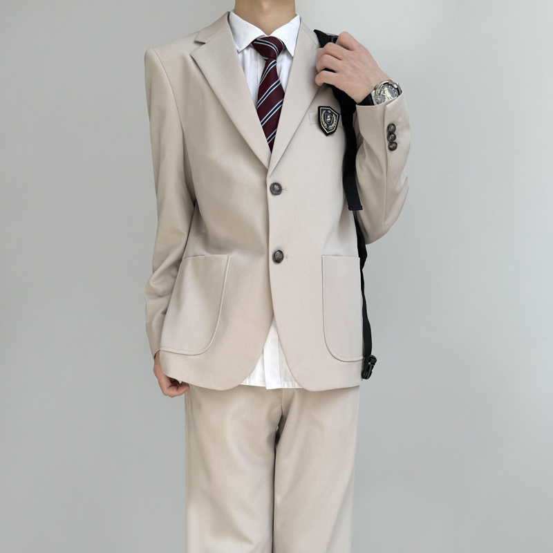 Kimura uncle dk original creamy-white casual suit male student adult ceremony handsome pinstripe suit uniform suit