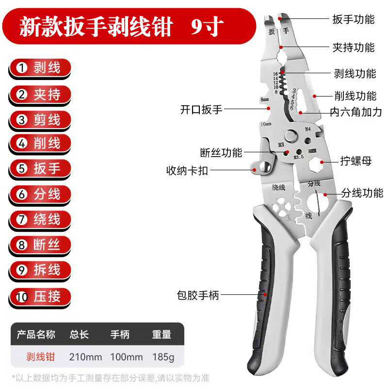 Pelacables con llave multifunción