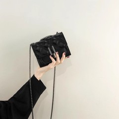 Women's High-End Minimalist 2023 New Fashion Gingham Chain Shoulder Crossbody Bag Mini Small Square Bag