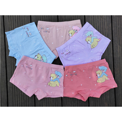 children Underwear pure cotton Cartoon Boxer baby CUHK Little Girl student shorts girl