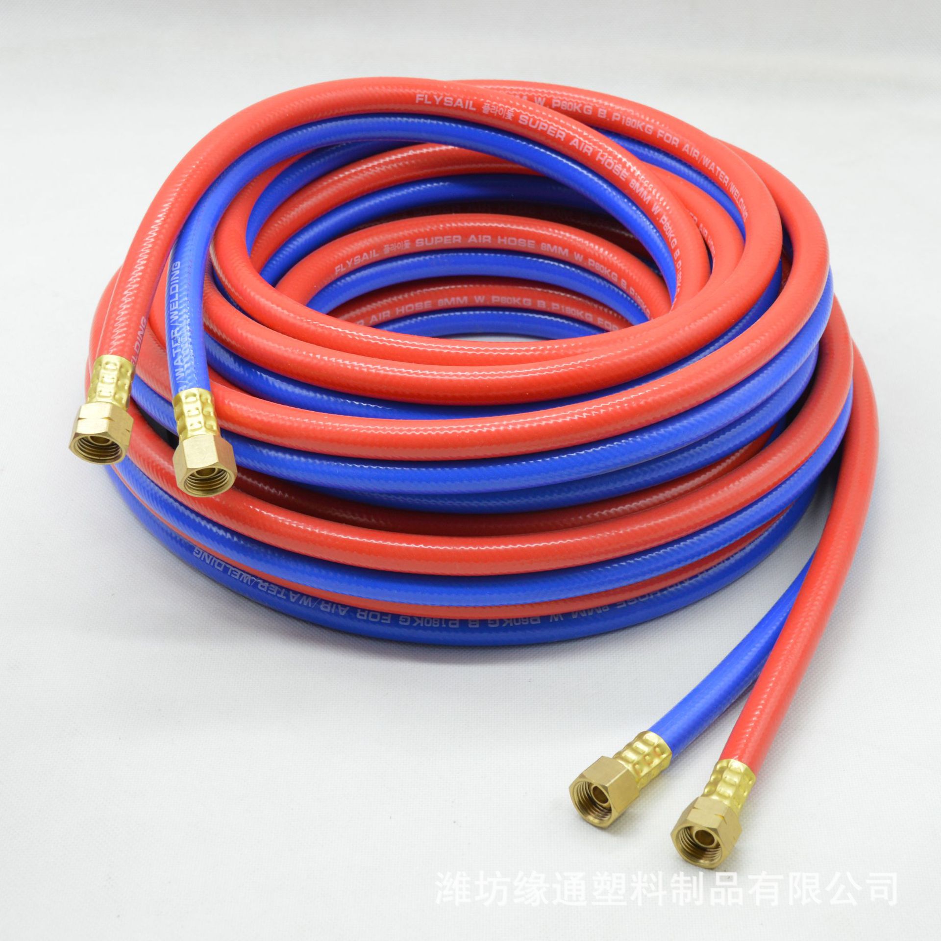 厂家生产高压氧气乙炔管 PVC双联氧气胶管双色双联气割风炮管