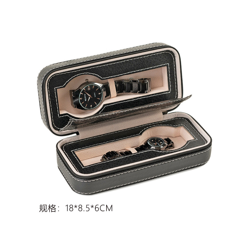 時計ボックス大容量ハイエンド pu レザードロップシッピングジッパー時計収納ボックスハイエンドマルチポジション卸売|undefined