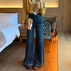 十三行女装喇叭牛仔裤女神2025秋季辣妹显瘦高腰韩系潮流喇叭裤子