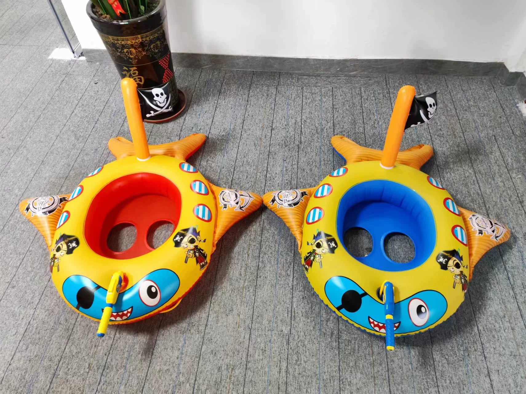 Трансграничное Новое Надувное плавательное кольцо пиратский корабль вода надувная игрушка вода игра с выдвижным пистолетом-распылителем для воды Дети в наличии